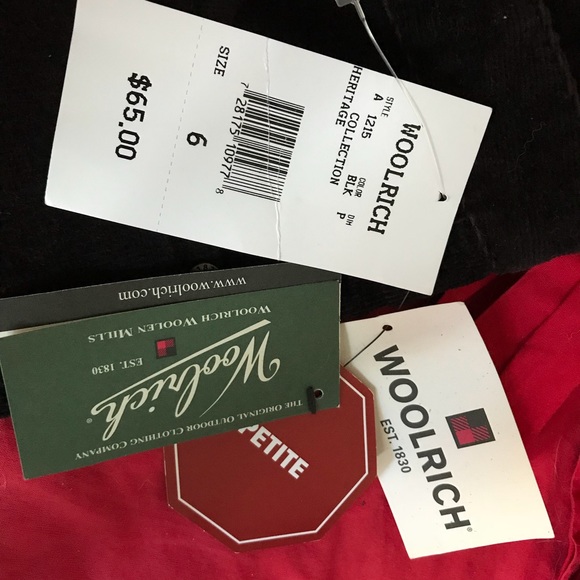 NWT Woolrich cords size 6P - Picture 2 of 2